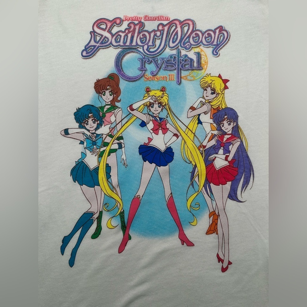 Sailor Moon Crystal Kids White T-Shirt - Picture 2 of 7